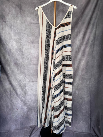 Vestido étnico largo tirantes