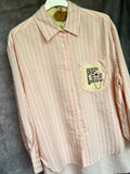 Camisa rayas rosa con bolsillo