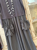 Vestido punto bolsillos gris