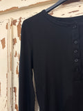 Camiseta básica canalé  negra