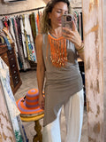 Collar conchas naranja