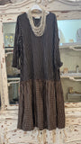 Vestido largo rayas chocolate