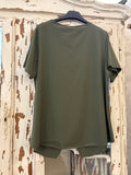 Camiseta asimétrica kaki