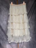 Falda tul con volantes y lentejuelas blanca