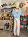 Pantalón palazzo beige