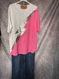 Camiseta Rayo fucsia