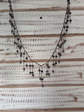 Collar largo cristales titanio