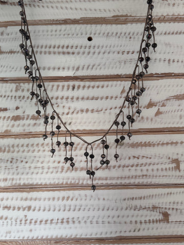 Collar largo cristales titanio