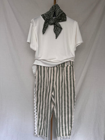 Pantalón rayas verdes