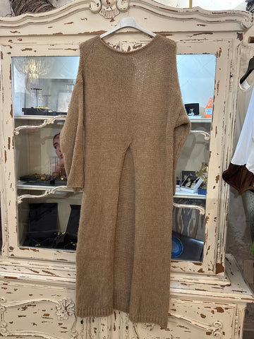 Jersey Largo Abertura Camel