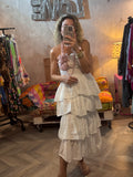 Vestido / falda volantes blanco