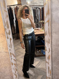 Pantalón polipiel negro