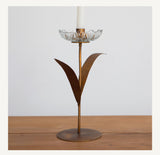 Candelabro Flor cristal