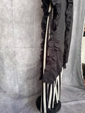 Camisa larga flores negra