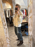 Biker polipiel crema