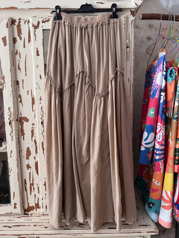Falda algodón camel