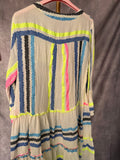 Vestido étnico corto rayas