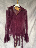 Camisa encaje burdeos