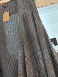 Cárdigan gris oscuro brillos plateados