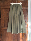 Pantalón palazzo cropped kaki