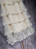 Falda tul con volantes y lentejuelas blanca
