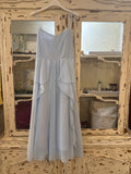 Vestido con croché azul