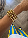 Pulsera Bolas doradas