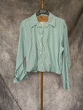 Camisa corta rayas verdes