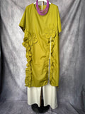 Camisa larga flores pistacho