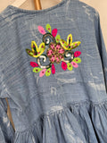Chaqueta vaquera bordados