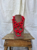 Collar caucho rojo