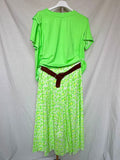 Falda print verde flúor