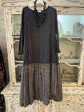 Vestido largo rayas negro