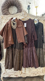 Vestido largo rayas granate