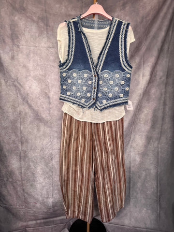 Chaleco vaquero bordados