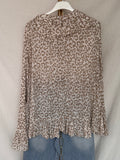 Blusa animal print beige