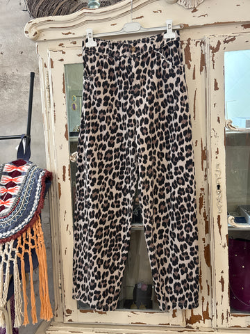 Pantalón animal print beige