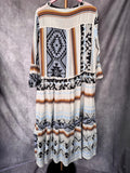 Vestido étnico largo marrón