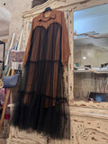 Vestido largo con tul