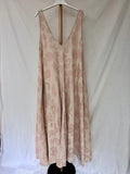 Vestido lino print rosa