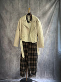Pantalón baggy cuadros marrones