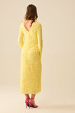 Vestido volantes amarillo