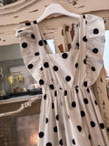 Vestido lunares negros
