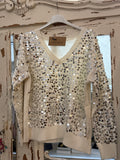 Jersey Blanco lentejuelas