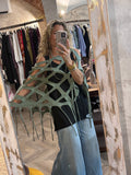 Poncho algodón verde