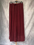 Pantalón ancho micropana Burdeos