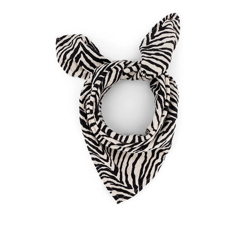 Pañuelo muselina grande Zebra Greige