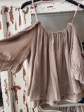 Top algodón camel