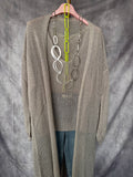 Chaqueta larga brillos