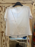 Camiseta asimétrica blanca